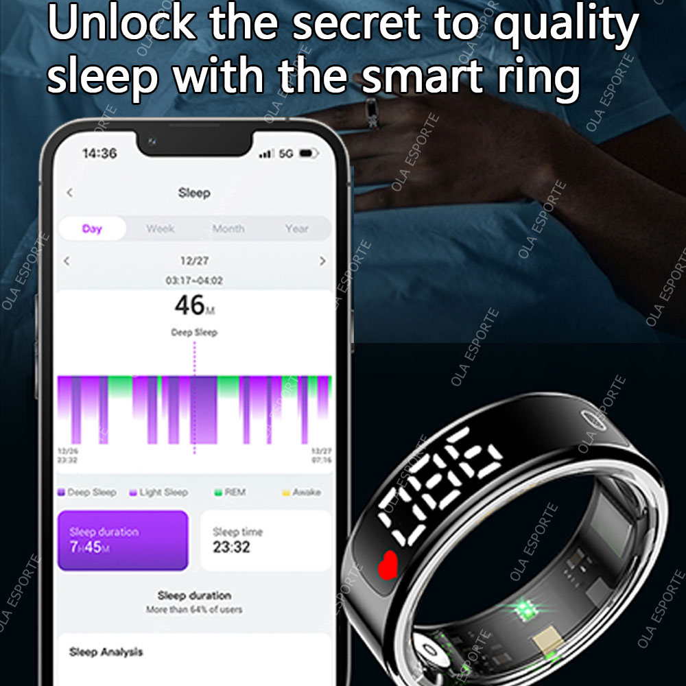 خاتم ذكي جديد لعام 2026 مع شاش - مراجعة Blood Pressure Monitor وسعره